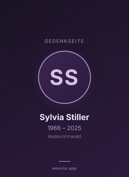 Gedenkportrait von Sylvia Stiller