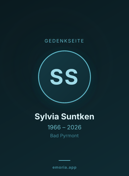Gedenkportrait von Sylvia Suntken
