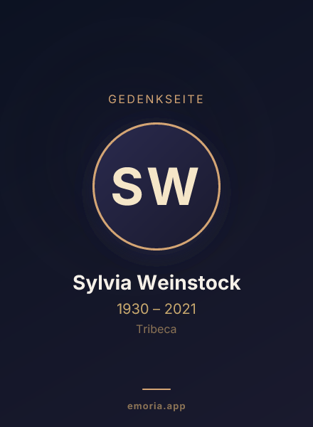 Gedenkportrait von Sylvia Weinstock