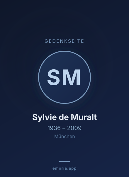 Gedenkportrait von Sylvie de Muralt