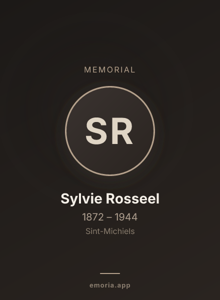 Memorial portrait of Sylvie Rosseel