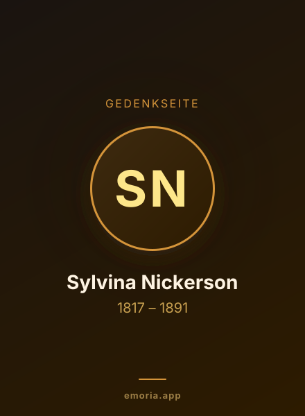 Gedenkportrait von Sylvina Nickerson
