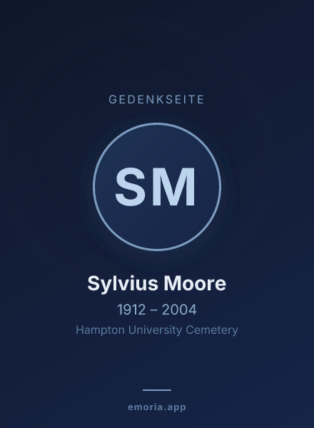 Gedenkportrait von Sylvius Moore