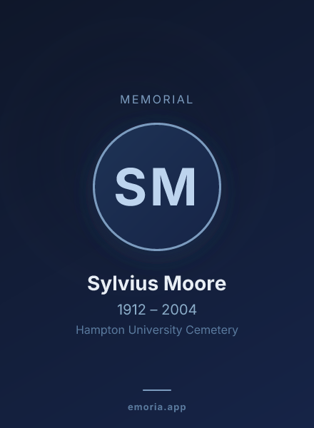 Memorial portrait of Sylvius Moore