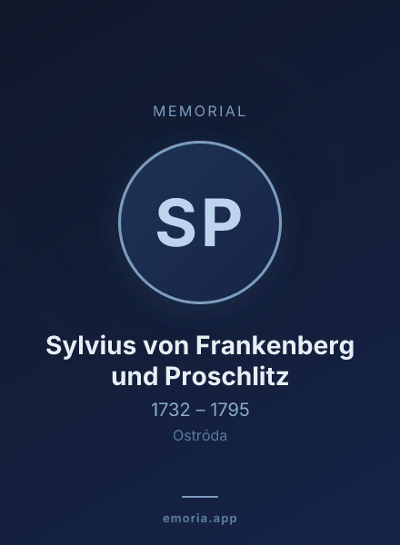 Memorial portrait of Sylvius von Frankenberg und Proschlitz