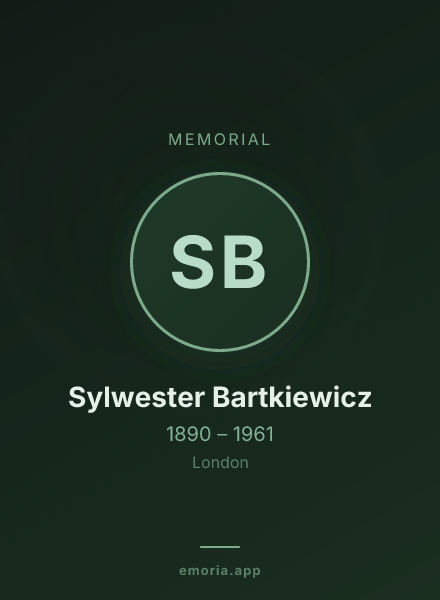 Memorial portrait of Sylwester Bartkiewicz