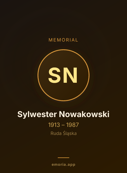 Memorial portrait of Sylwester Nowakowski