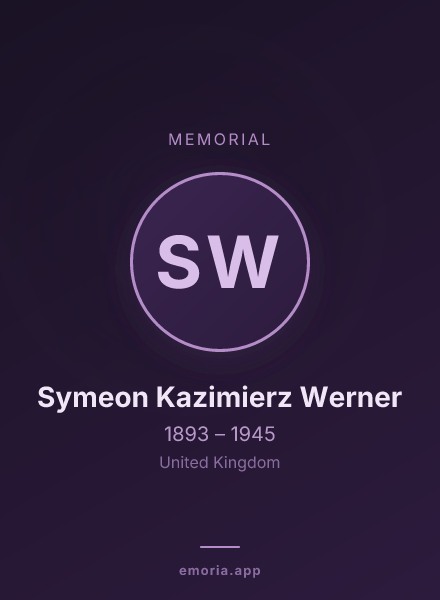 Memorial portrait of Symeon Kazimierz Werner