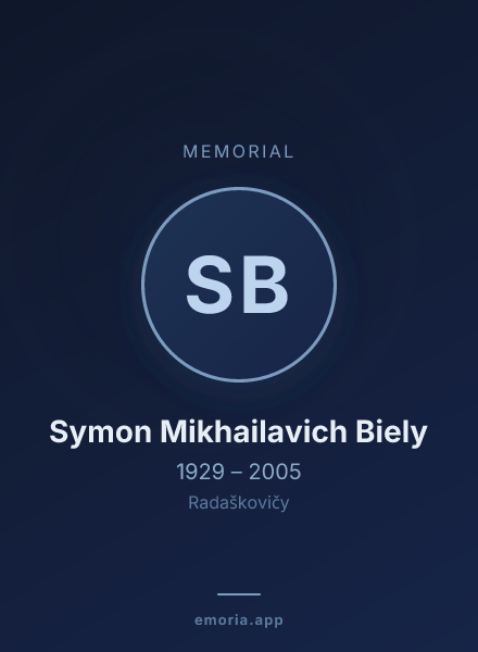 Memorial portrait of Symon Mikhailavich Biely