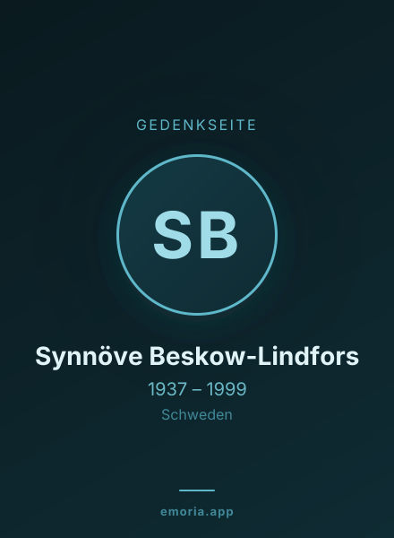 Gedenkportrait von Synnöve Beskow-Lindfors