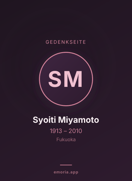 Gedenkportrait von Syoiti Miyamoto