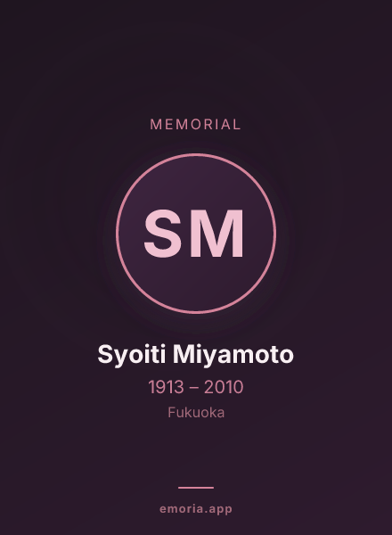 Memorial portrait of Syoiti Miyamoto