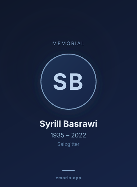 Memorial portrait of Syrill Basrawi
