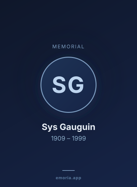 Memorial portrait of Sys Gauguin
