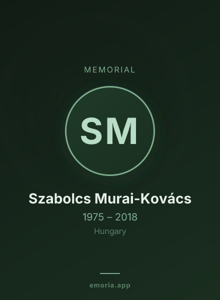 Memorial portrait of Szabolcs Murai-Kovács