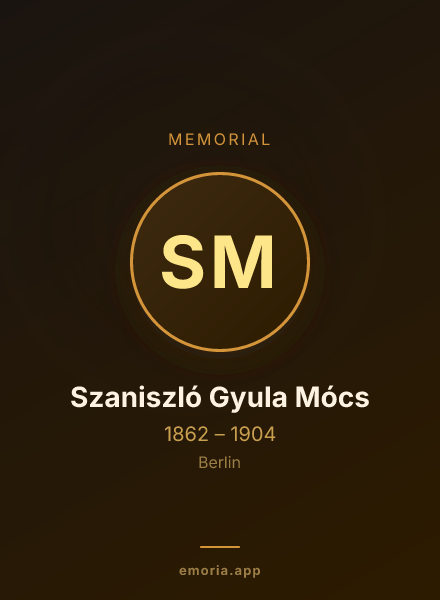 Memorial portrait of Szaniszló Gyula Mócs