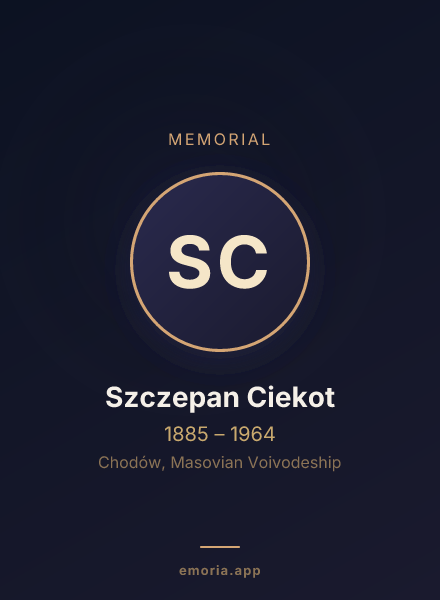 Memorial portrait of Szczepan Ciekot