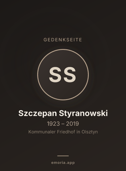 Gedenkportrait von Szczepan Styranowski