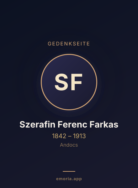 Gedenkportrait von Szerafin Ferenc Farkas