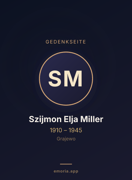 Gedenkportrait von Szijmon Elja Miller
