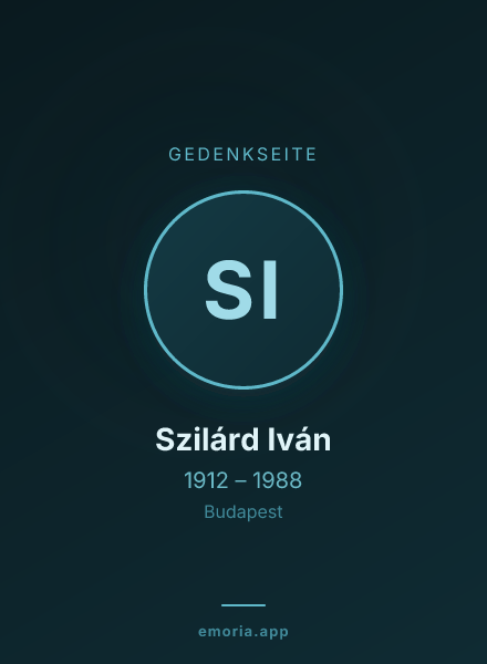Gedenkportrait von Szilárd Iván