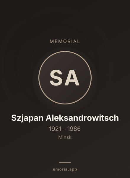 Memorial portrait of Szjapan Aleksandrowitsch
