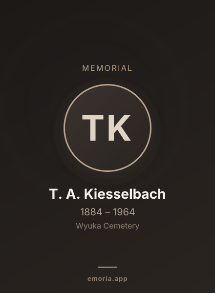Memorial portrait of T. A. Kiesselbach