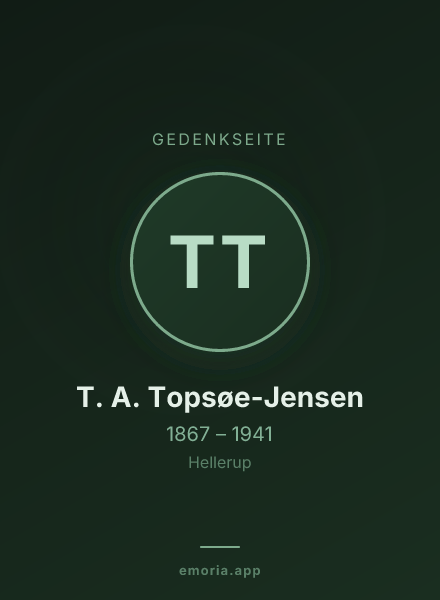 Gedenkportrait von T. A. Topsøe-Jensen
