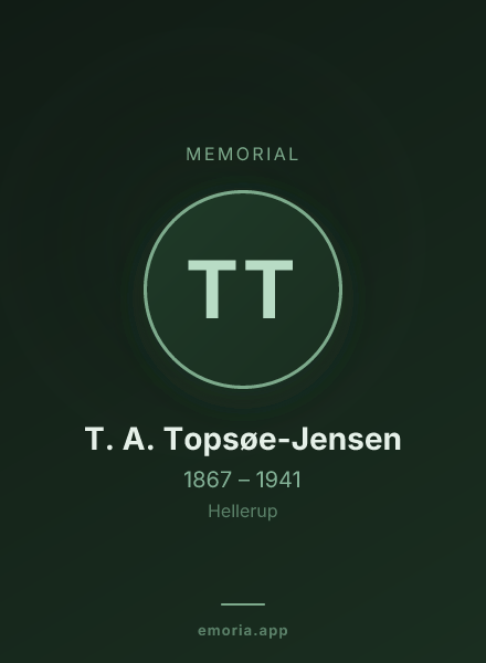 Memorial portrait of T. A. Topsøe-Jensen