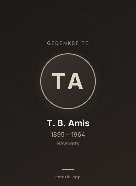 Gedenkportrait von T. B. Amis