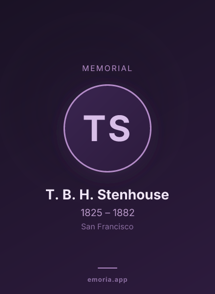 Memorial portrait of T. B. H. Stenhouse