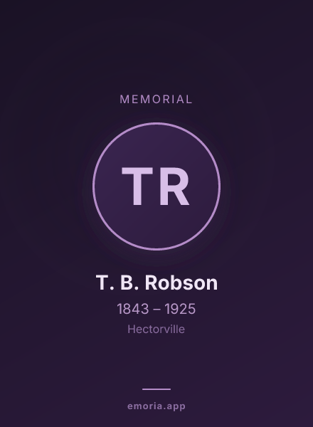 Memorial portrait of T. B. Robson