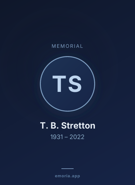 Memorial portrait of T. B. Stretton