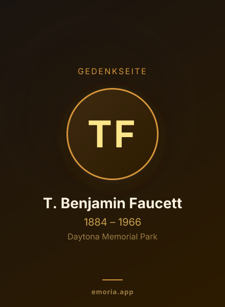 Gedenkportrait von T. Benjamin Faucett