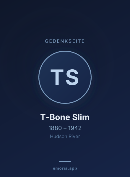 Gedenkportrait von T-Bone Slim