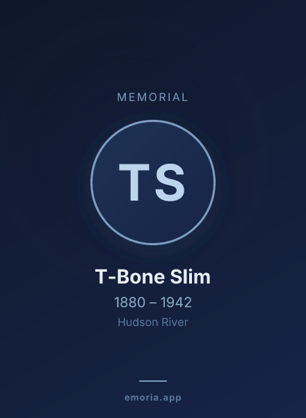 Memorial portrait of T-Bone Slim