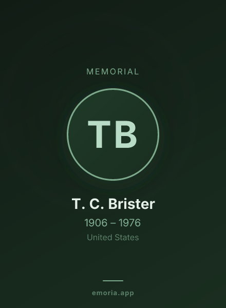Memorial portrait of T. C. Brister