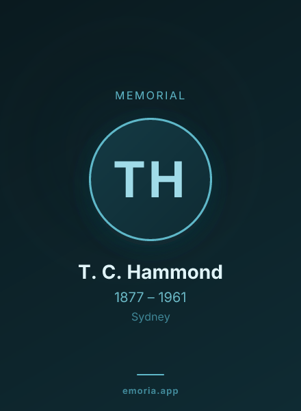 Memorial portrait of T. C. Hammond