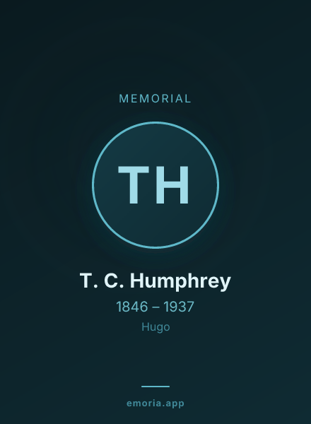 Memorial portrait of T. C. Humphrey