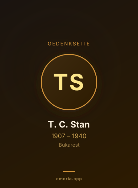 Gedenkportrait von T. C. Stan