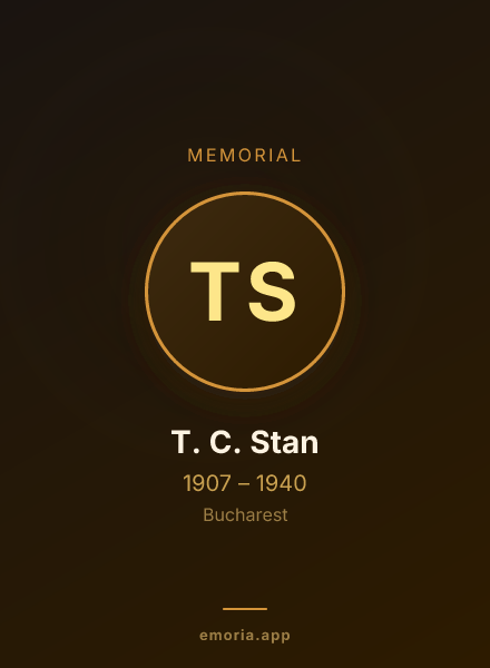 Memorial portrait of T. C. Stan
