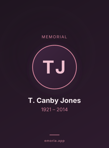 Memorial portrait of T. Canby Jones