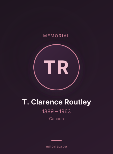 Memorial portrait of T. Clarence Routley