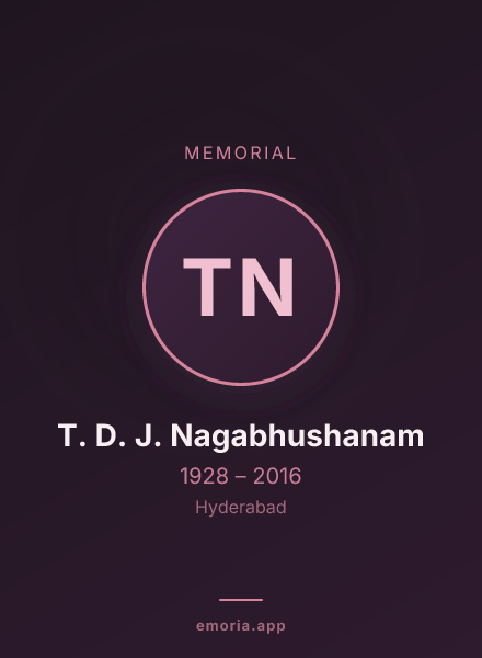Memorial portrait of T. D. J. Nagabhushanam