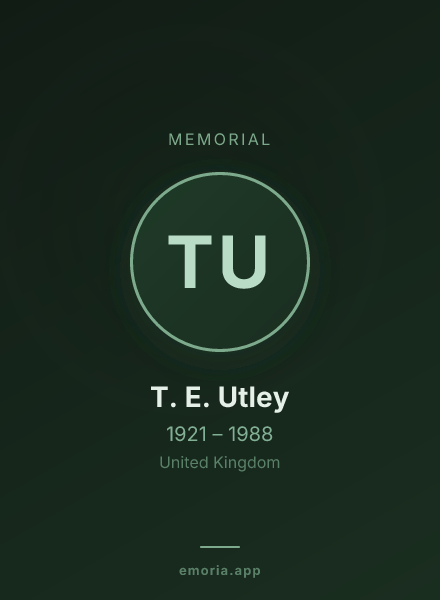 Memorial portrait of T. E. Utley