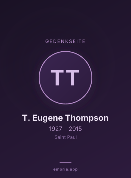 Gedenkportrait von T. Eugene Thompson