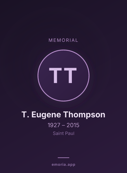 Memorial portrait of T. Eugene Thompson