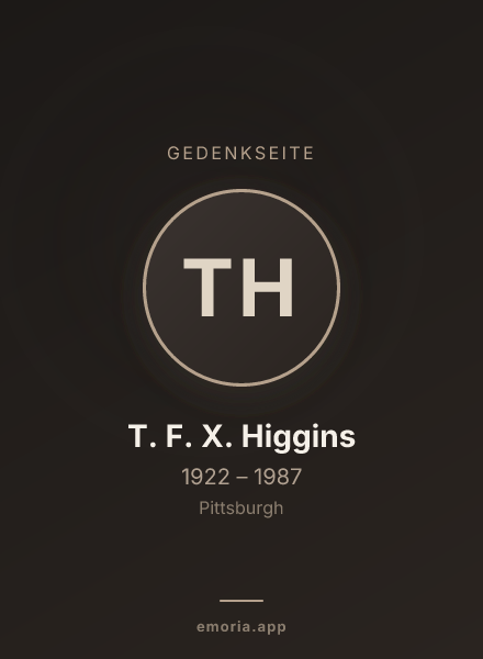 Gedenkportrait von T. F. X. Higgins