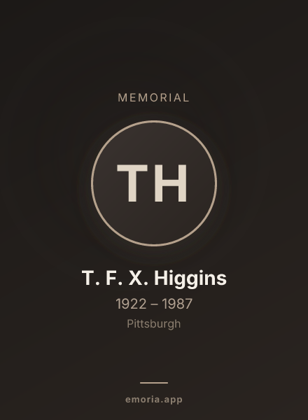 Memorial portrait of T. F. X. Higgins