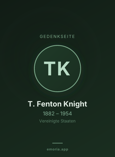 Gedenkportrait von T. Fenton Knight